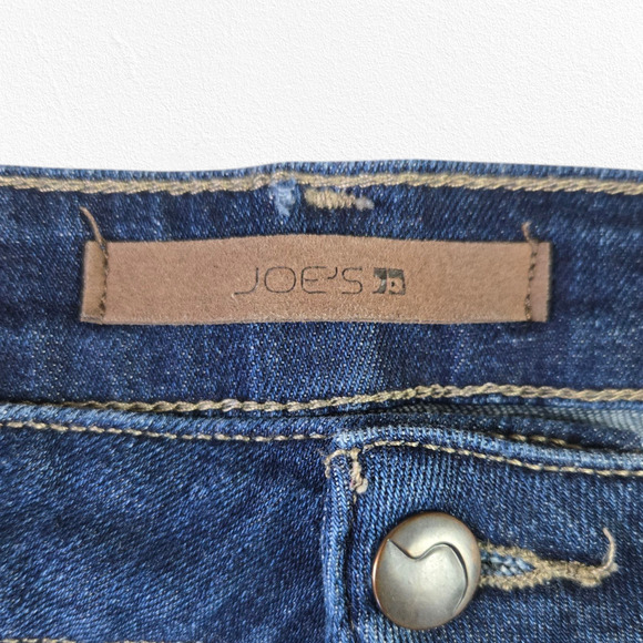 Joe’s Jeans Dark Wash Raw Hem Farrah Crop Classic Straight Ankle Jeans Size 29 - Picture 4 of 8